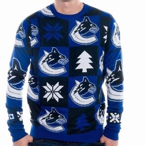 Canucks Men’s Winter Sweater Small
